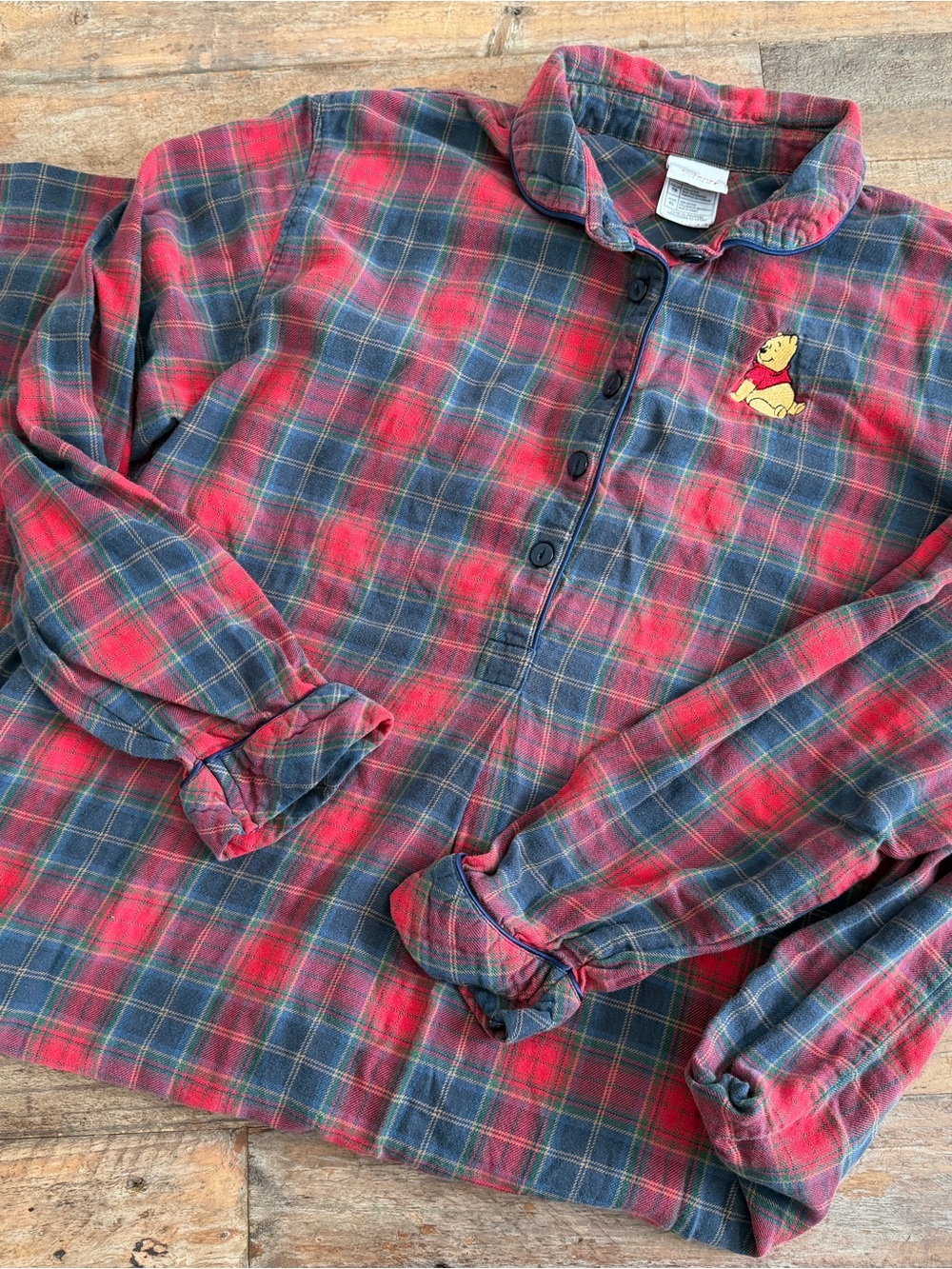 Vintage Winnie the Pooh Plaid Nightgown